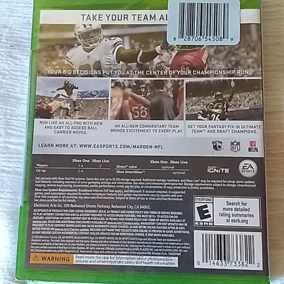 NEW!! XBOX ONE- EA Sports Madden 2017 Video Game - Picture 2 of 2